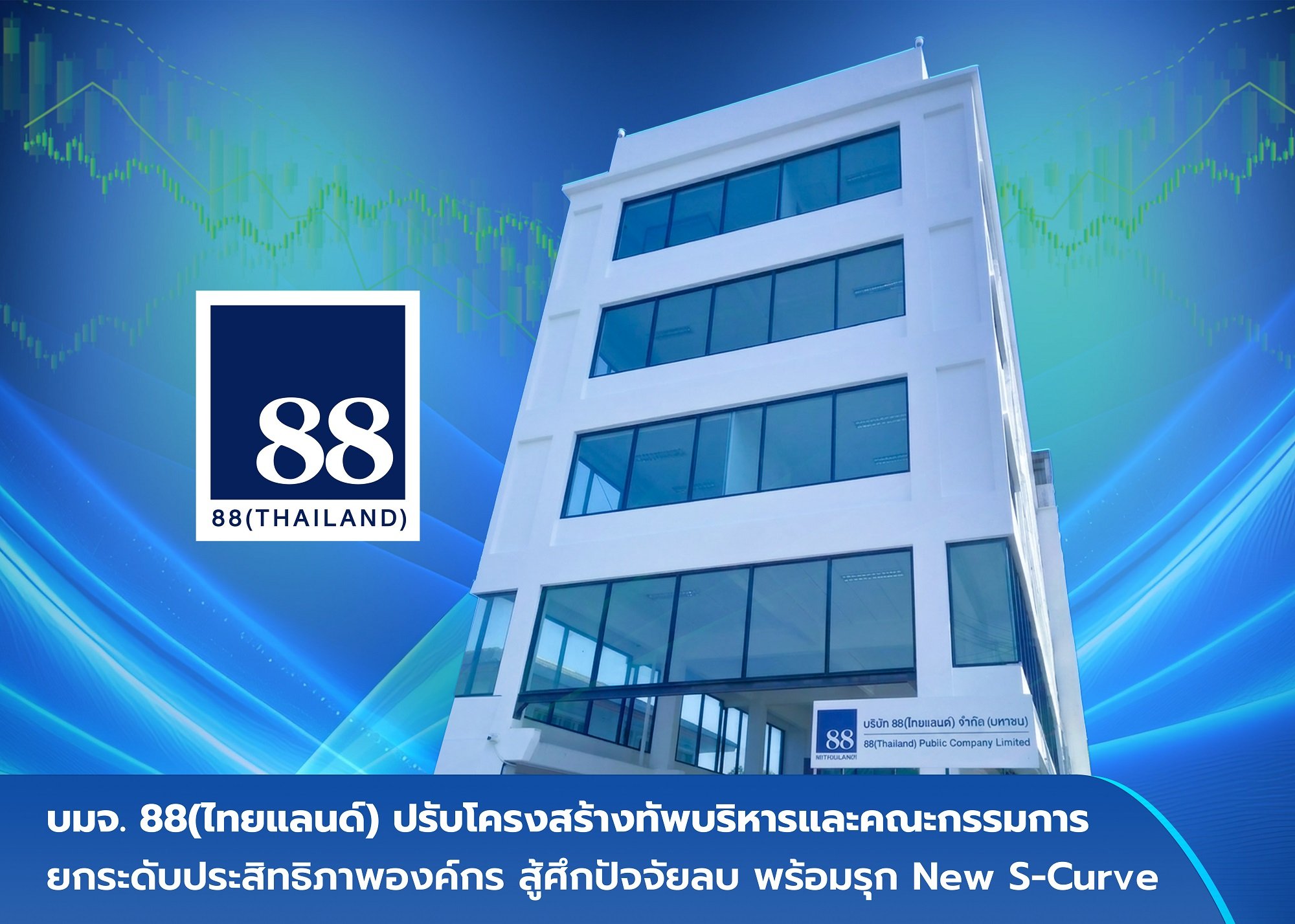 บมจ. 88 (ไทยแลนด์) ปรับโครงสร้างทัพบริหารและคณะกรรมการ ยกระดับประสิทธิภาพองค์กร สู้ศึกปัจจัยลบ พร้อมรุก New S-Curve
