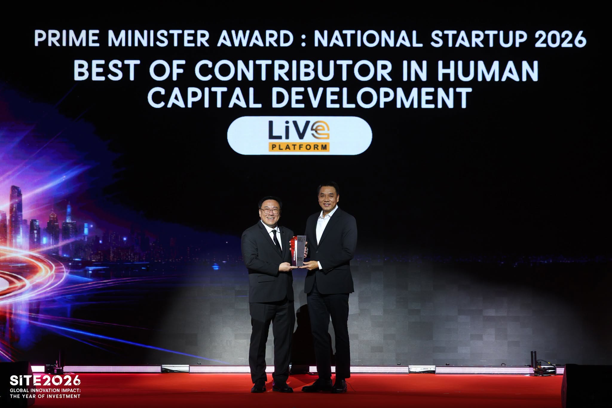 LiVE Platform คว้ารางวัล Prime Minister Award: National Startup 2026 หนุนระบบนิเวศสตาร์ตอัปไทย