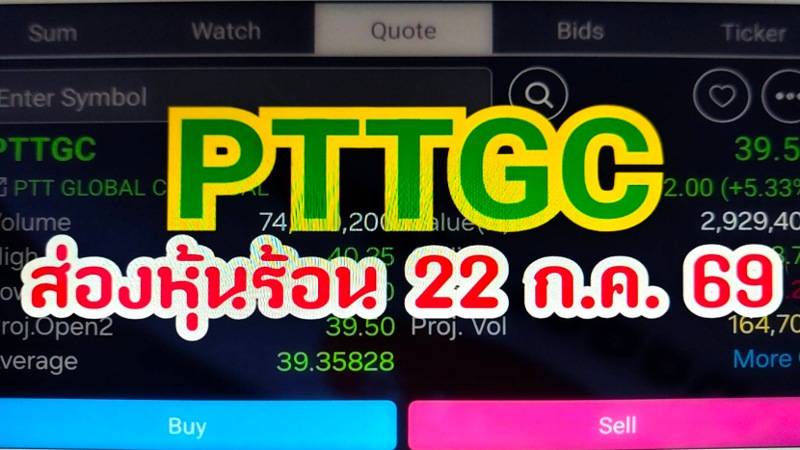 PTTGC ส่องหุ้นร้อน 22 ก.ค. 69