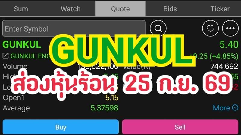 GUNKUL ส่องหุ้นร้อน 25 ก.ย. 69