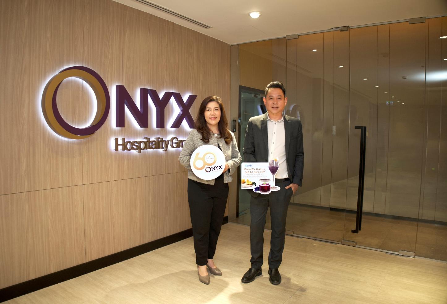 “CardX” จับมือ “ONYX Hospitality Group” ให้สิทธิประโยชน์ลูกค้าที่ถือบัตรเครดิต 