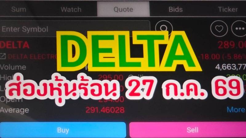 DELTA ส่องหุ้นร้อน 27 ก.ค. 69