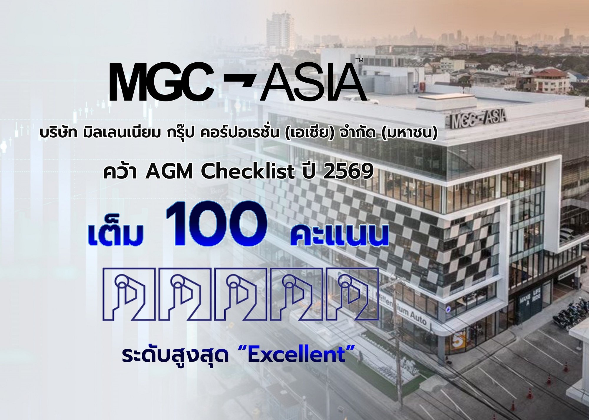 MGC-ASIA คว้าคะแนนเต็ม 100 AGM Checklist 2569 ระดับสูงสุด “Excellent”