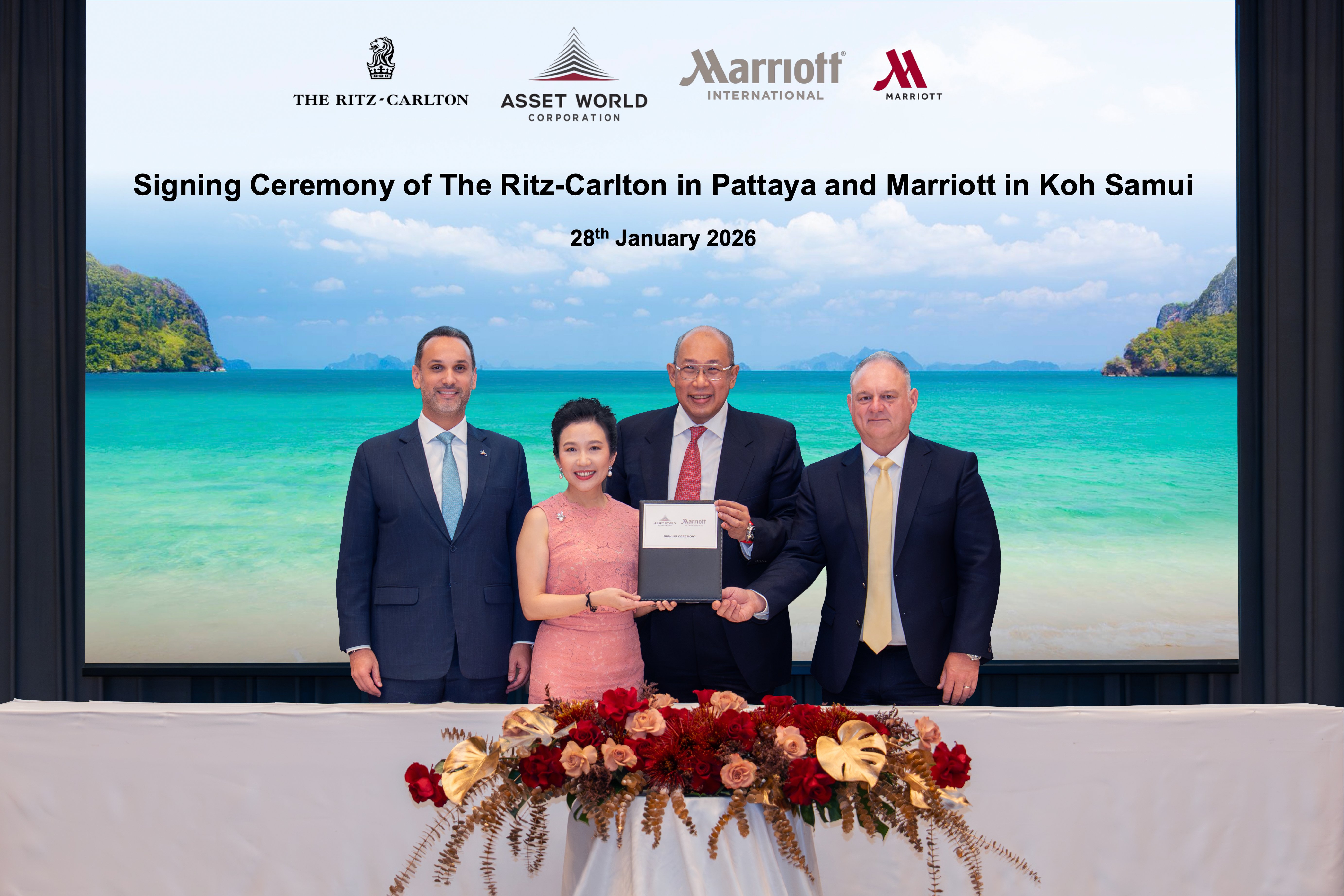 AWC ผนึกกำลัง แมริออท เดินหน้าพัฒนาโรงแรม เดอะ ริทซ์-คาร์ลตัน พัทยา มุ่งขับเคลื่อนการท่องเที่ยวยั่งยืน
