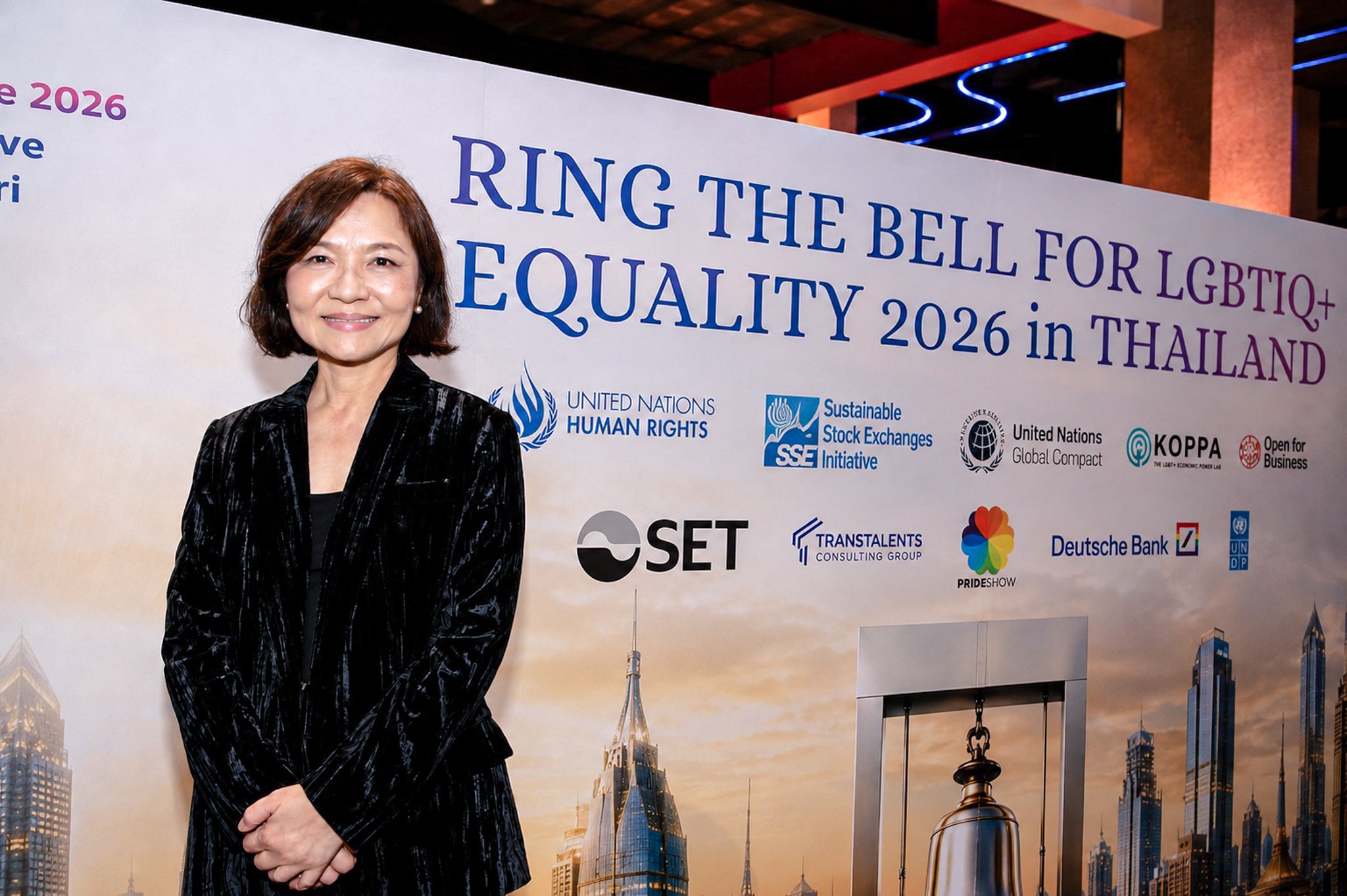 ตลาดหลักทรัพย์ไทย เป็นตลาดหุ้นแห่งแรกในเอเชีย ร่วมงาน Ring the Bell for LGBTIQ+ Equality