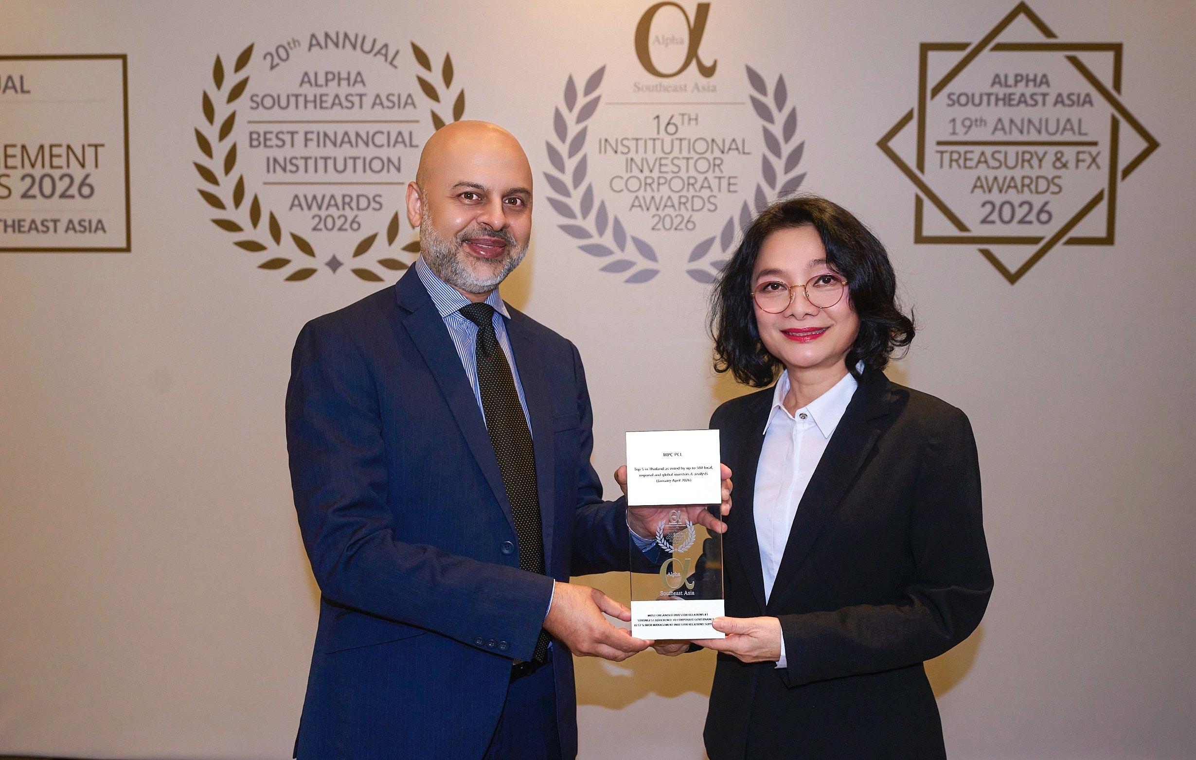 IRPC คว้า 4 รางวัลระดับภูมิภาคจากเวที Institutional Investor Corporate Awards 2026