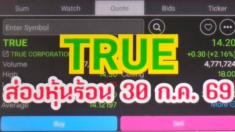 TRUE ส่องหุ้นร้อน 30 ก.ค. 69
