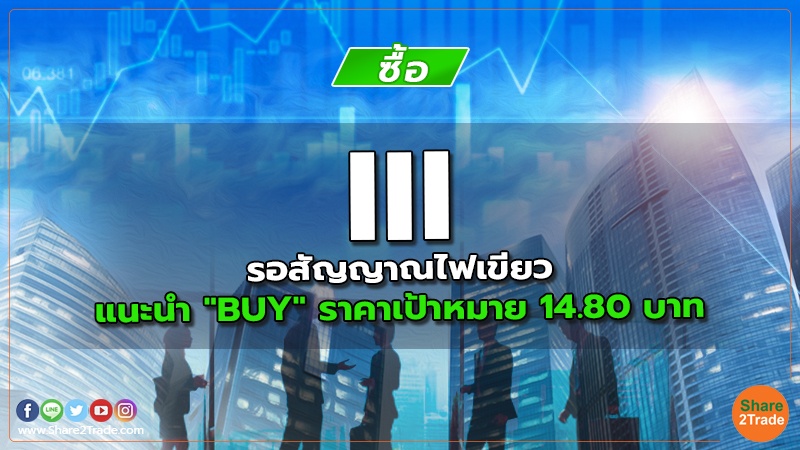 III รอสัญญาณไฟเขียว แนะนำ "BUY" ราคาเป้าหมาย 14.80 บาท