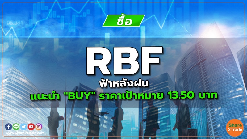 RBF ฟ้าหลังฝน แนะนำ "BUY" ราคาเป้าหมาย 13.50 บาท