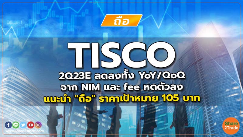 Resecrh TISCO 2Q23E ลดลงทั้ง YoY QoQ จาก NIM และ fee หดตัวลง.jpg