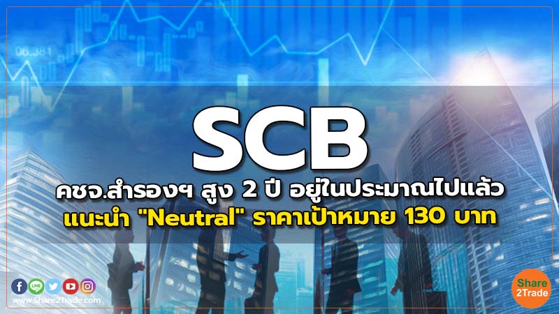 SCB คชจ.สำรองฯ สูง 2 ปี อยู่ในประมาณไปแล้ว แนะนำ "Neutral" ราคาเป้าหมาย 130 บาท