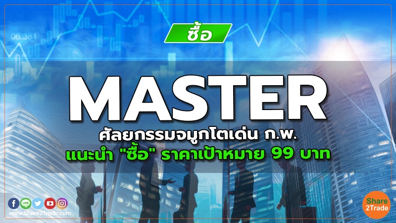 MASTER ศัลยกรรมจมูกโตเด่น ก.พ. แนะนำ "ซื้อ" ราคาเป้าหมาย 99 บาท