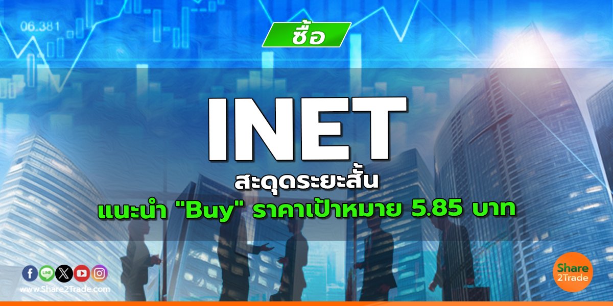 INET สะดุดระยะสั้น แนะนำ "Buy" ราคาเป้าหมาย 5.85 บาท